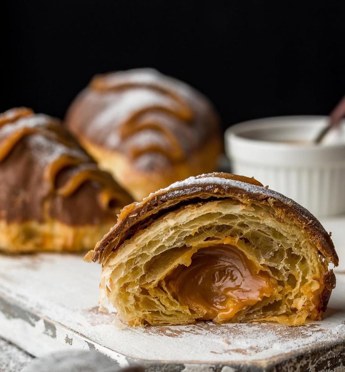 Mini croissant caramel